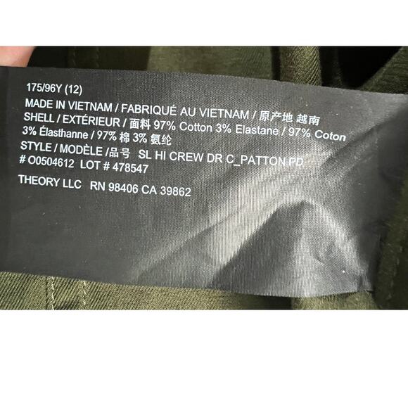 THEORY WOMENS SIZE 12 SLEEVELESS HIGH CREW NECK MINI SHIFT DRESS OLIVE GREEN NEW - Picture 13 of 15